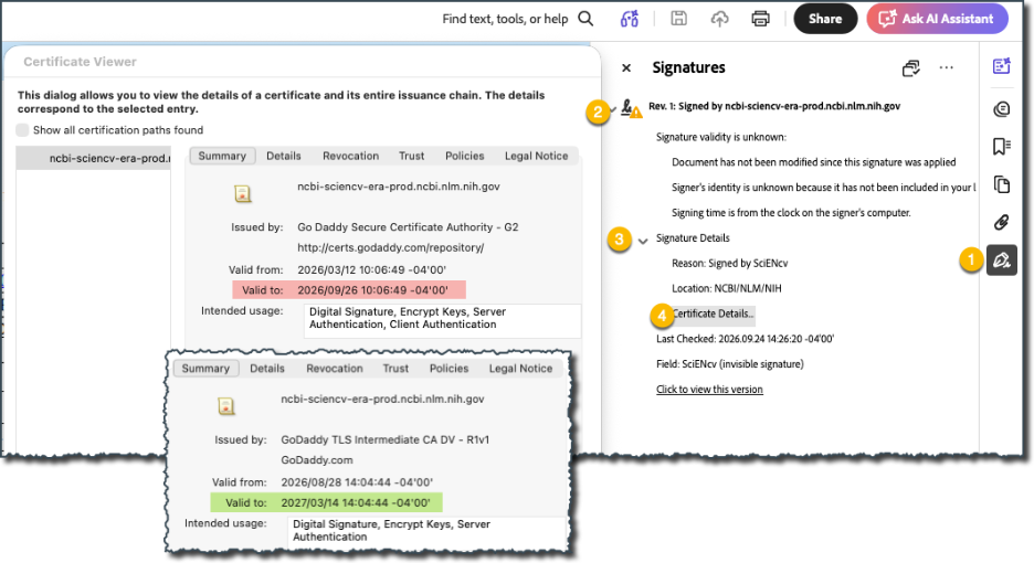 sciencv certificate demo